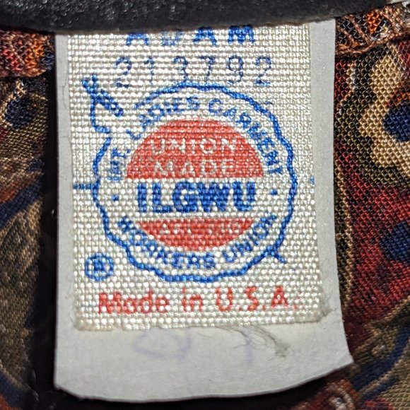 Vintage F.A.Chatta Union Made In USA Paisley Skirt Ladies Garment Workers - Picture 2 of 4